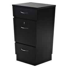 Load image into Gallery viewer, "Phoenix" Salon Cabinet with Three Drawers, Black