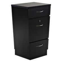 Load image into Gallery viewer, "Phoenix" Salon Cabinet with Three Drawers, Black