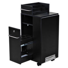 Load image into Gallery viewer, "Exceptional" Black Manicure Nail Table Station