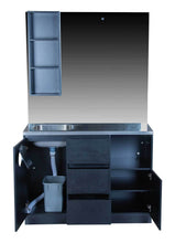 Load image into Gallery viewer, Icarus "Ashland" Black Barber Styling Salon Station With Mirror And Sink