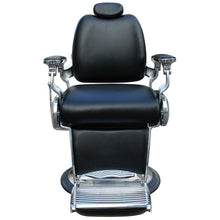 Load image into Gallery viewer, "Carter" Reclining Black Barber Chair With Heavy Duty Base And Chrome Frames