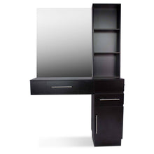 Load image into Gallery viewer, "Irvine" Single Beauty Salon Hair Styling Station, Black