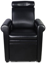 Load image into Gallery viewer, "Crest" Black Pedicure Foot Spa Station Chair