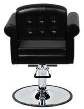 Load image into Gallery viewer, "Mara" European Hair Salon Styling Chair With Round Base, Chrome T Bar Footrest