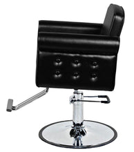 Load image into Gallery viewer, "Mara" European Hair Salon Styling Chair With Round Base, Chrome T Bar Footrest