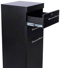 Load image into Gallery viewer, Icarus "Abbot" Black Beauty Salon Hair Styling Station Cabinet