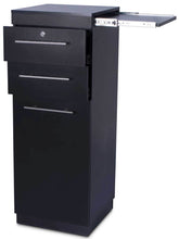 Load image into Gallery viewer, Icarus "Abbot" Black Beauty Salon Hair Styling Station Cabinet