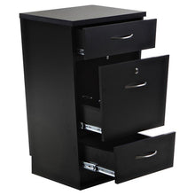 Load image into Gallery viewer, "Phoenix" Salon Cabinet with Three Drawers, Black