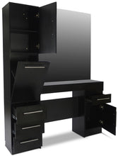 Load image into Gallery viewer, "Modesto" Black Salon Hair Styling Station