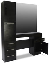 Load image into Gallery viewer, "Modesto" Black Salon Hair Styling Station