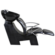 Load image into Gallery viewer, "Davis" Black Beauty Salon Shampoo Chair & Sink Bowl Unit