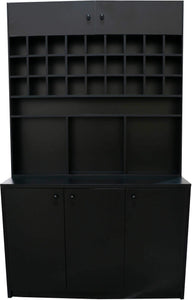 Icarus Black Color Bar with Wood Top