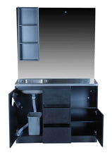 Load image into Gallery viewer, Icarus &quot;Ashland&quot; Black Barber Styling Salon Station With Mirror And Sink
