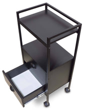 Load image into Gallery viewer, Icarus &quot;Stanton&quot; Beauty Salon Wooden Rolling Trolley Cart 2 Drawers
