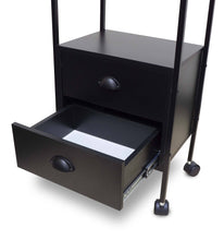 Load image into Gallery viewer, Icarus &quot;Stanton&quot; Beauty Salon Wooden Rolling Trolley Cart 2 Drawers
