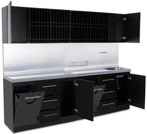 Icarus Black Full Color Bar Station With Sink