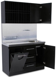 Icarus Modern Style Wood Color Bar with Sink