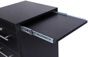 Icarus "Abbot" Black Beauty Salon Hair Styling Station Cabinet