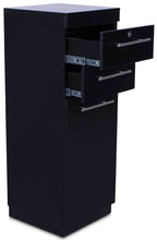 Load image into Gallery viewer, Icarus &quot;Abbot&quot; Black Beauty Salon Hair Styling Station Cabinet
