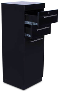 Icarus "Abbot" Black Beauty Salon Hair Styling Station Cabinet