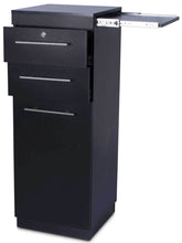 Load image into Gallery viewer, Icarus &quot;Abbot&quot; Black Beauty Salon Hair Styling Station Cabinet
