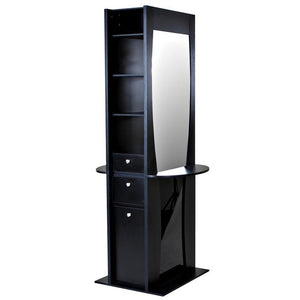 "Newark" Double Salon Styling Station With Mirror