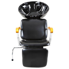 Load image into Gallery viewer, "Reynolds" Black Beauty Salon Shampoo Chair &amp; Sink Bowl Unit
